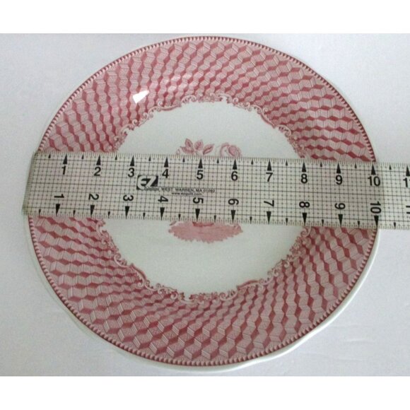 Spode Archive Victorian Series Portland Vase Dinner Plate Pink Transferware - Picture 5 of 5
